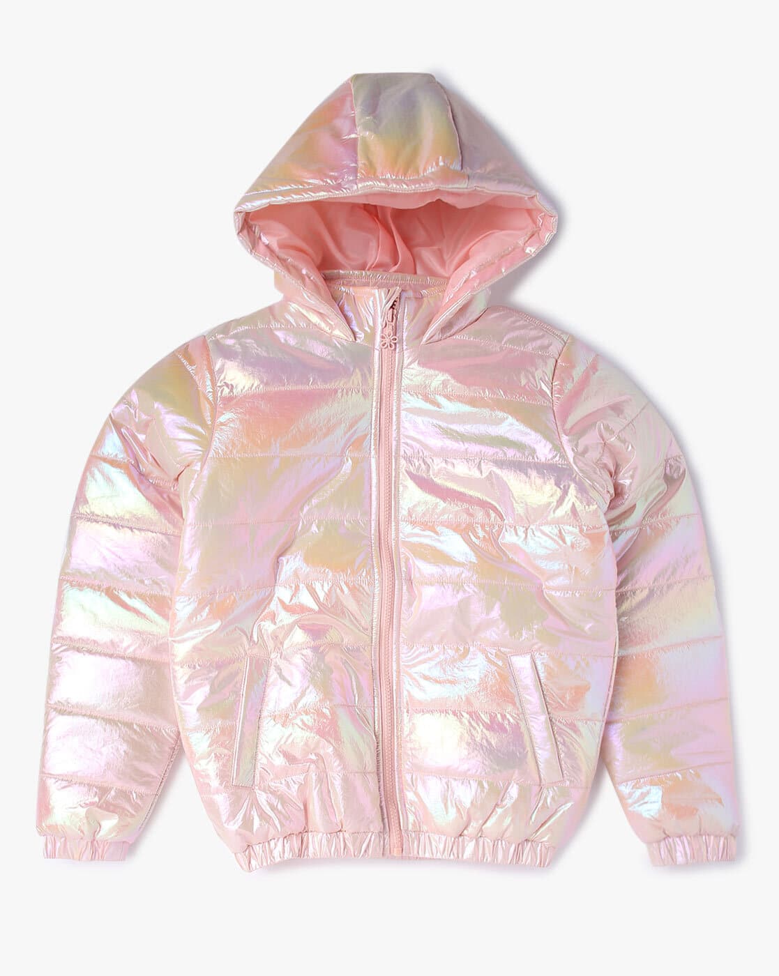 Rain Jacket River Island Iridescent Coat Quilted Puffer Jacket