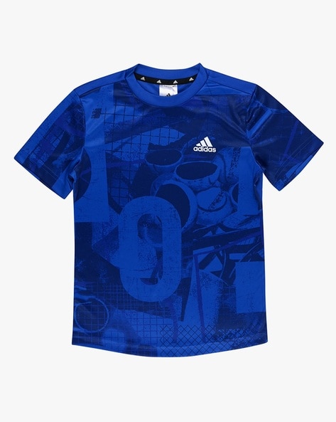 Adidas Kids Graphic Print Round-Neck T-Shirt