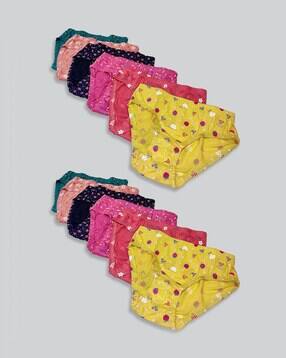 Pack of 12 Bikini Panties with Elasticated Waistband - Assorted