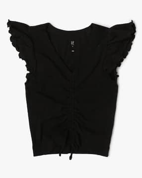 gap kids Frill-Trim Sleeves Pull-Up Ruched Top-picture-12