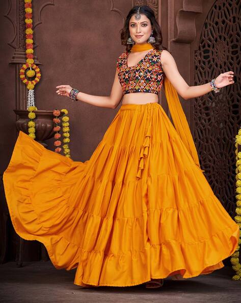 Buy online Embroidered Semi-stitched Lehenga Choli With Dupatta from ethnic  wear for Women by Warthy Ent for ₹2409 at 62% off | 2024 Limeroad.com