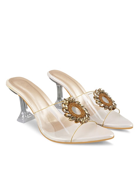 Truffle Collection wide fit clear heeled sandals | ASOS