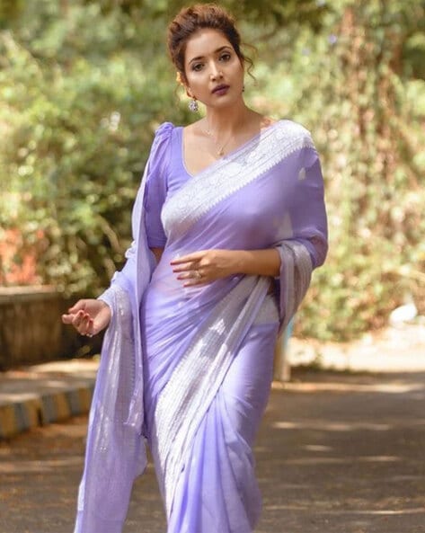 Find 👉🏻Saree Fabric:-Soft Lichi Silk 👉🏻Blouse:-Lichi Silk Running Blouse  0.80 Mtr 👉🏻Work:-Jacquard by A.S creation near me | Surat, Surat, Gujarat  | Anar B2B Business App