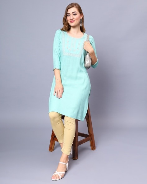 Buy Micro Print A-line Kurta with High-Low Hem Online at Best Prices in  India - JioMart.
