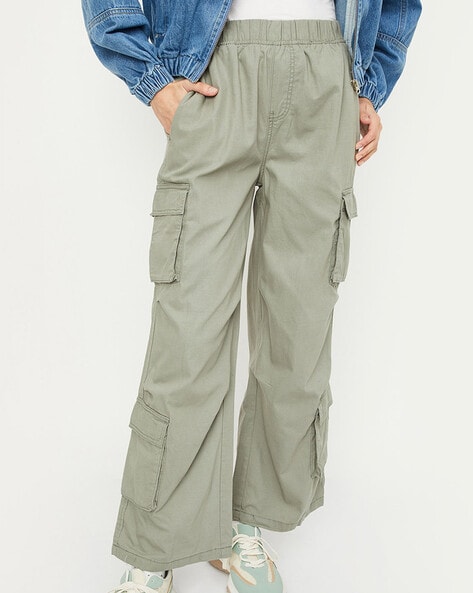 Buy Patrol Green Trousers & Pants for Women by Marks & Spencer Online |  Ajio.com