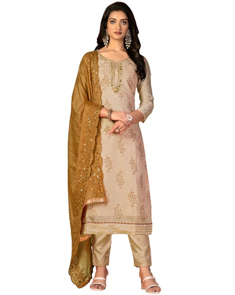 Buy Yellow Dress Material for Women by Kritva Fashion Online | Ajio.com