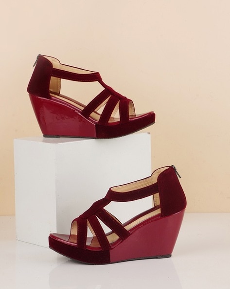 Buy Maroon Heeled Sandals for Women by FROH FEET Online Ajio