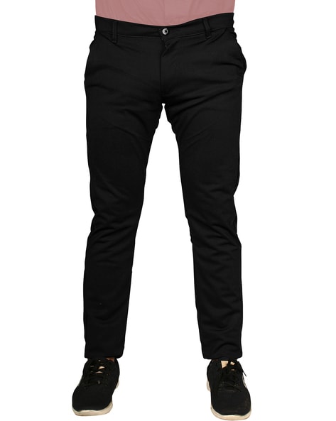 Buy Black Mid Rise Formal Suit-Set Trousers for Men Online at Selected  Homme | 113009201