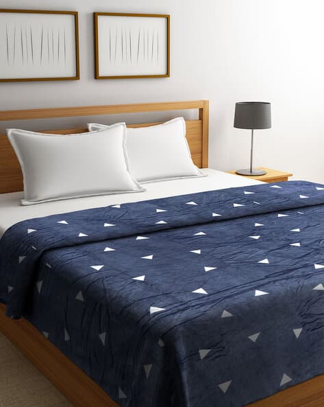 Cortina Eyelet Curtain 120 GSM Geometric Print Double-Size Blanket