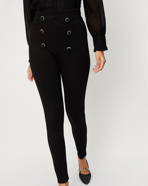 Buy Black Trousers & Pants for Women by MAX Online