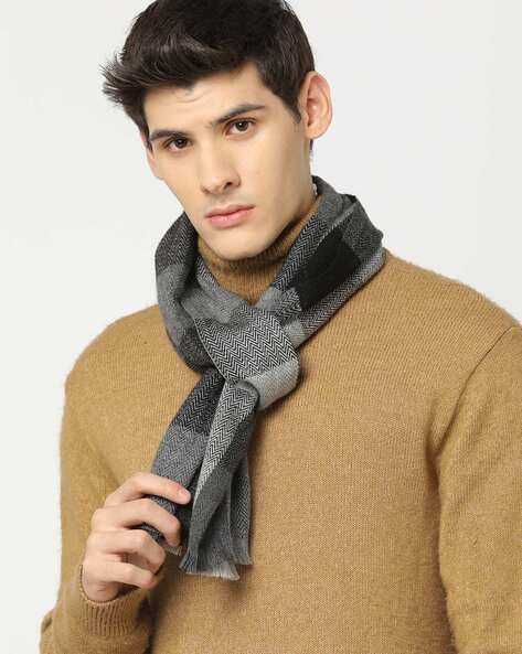 MATCHITT Men Checked Reversible Muffler