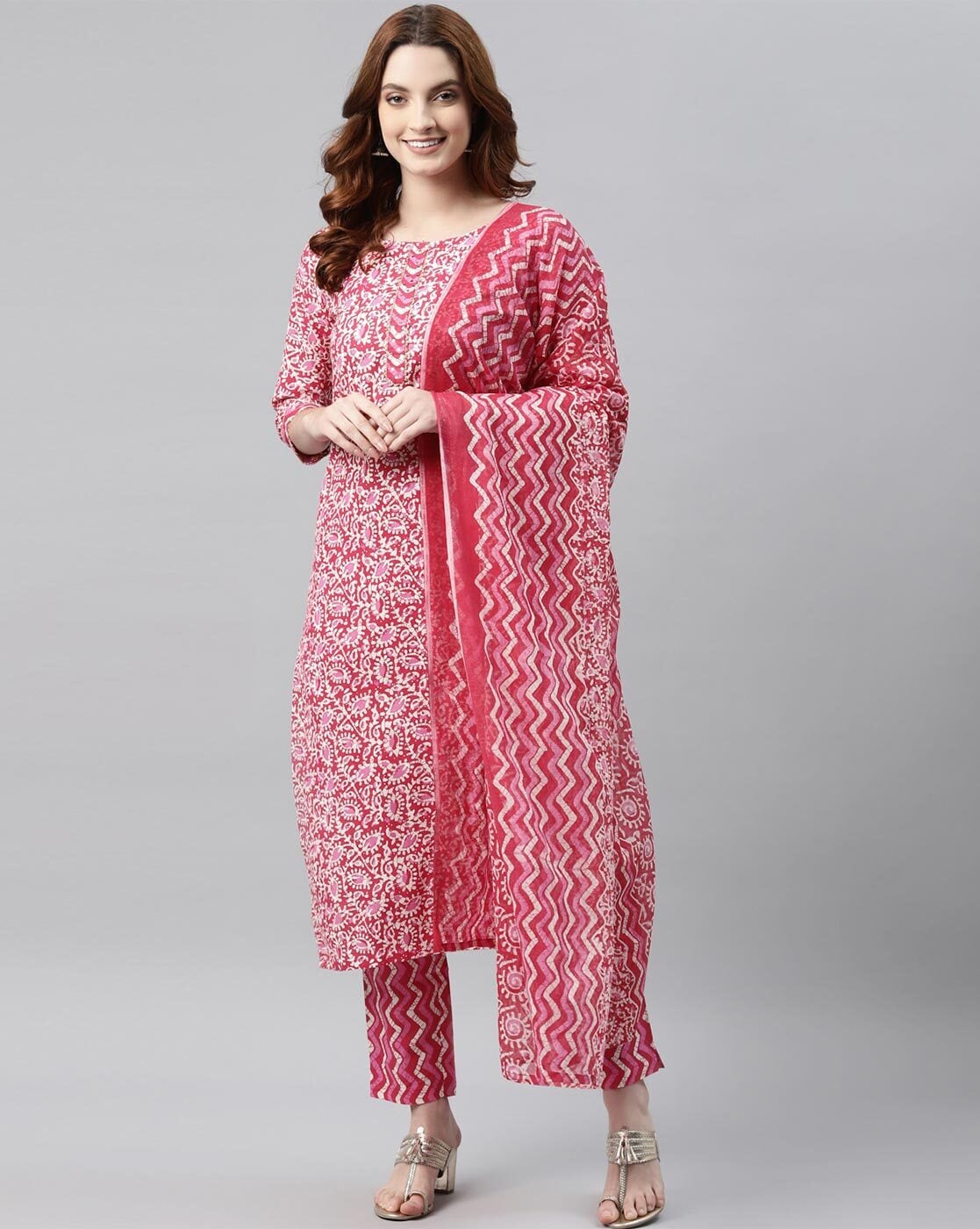 Buy Red & White Ethnic Wear Sets for Girls by R K MANIYAR Online | Ajio.com