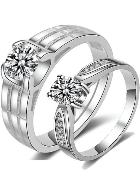 Silver Butterfly Matching Couple Rings – Vembley