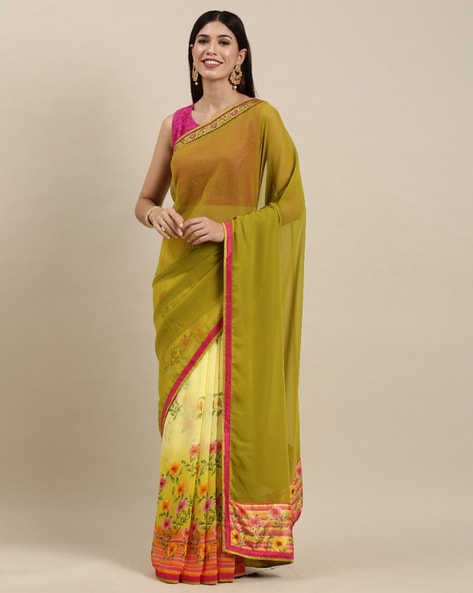 Buy online Women's Banarasi Saree With Blouse from ethnic wear for Women by  Mahati for ₹3899 at 58% off | 2024 Limeroad.com