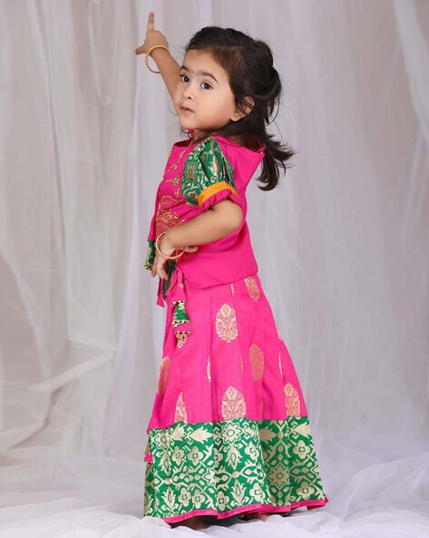 fcity.in - Fabulous Kid Girl Rudhura Fancy Half Saree Lehanga Choli / Modern