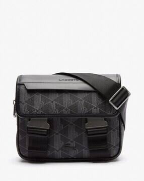 Printed Messenger Bag with Adjustable Strap-image-8