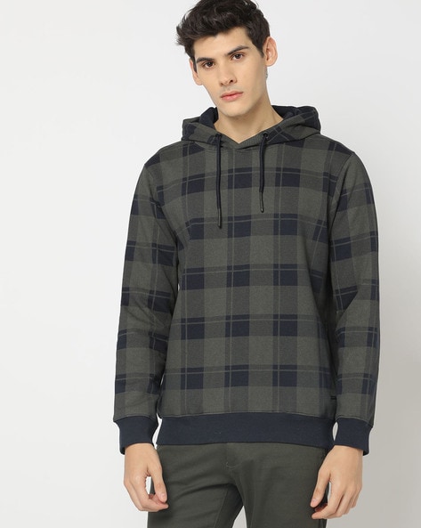 Mens checkered clearance hoodie