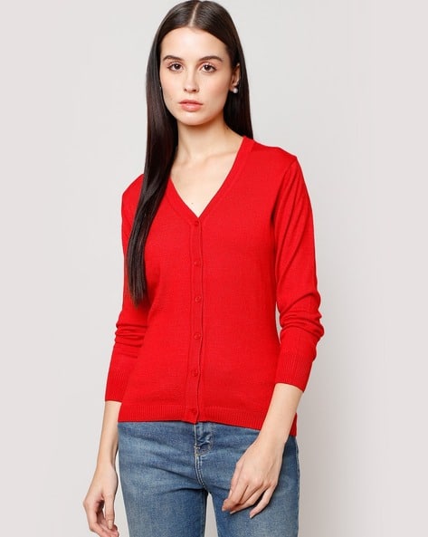 Buy Red Sweaters Cardigans for Women by MONTE CARLO Online