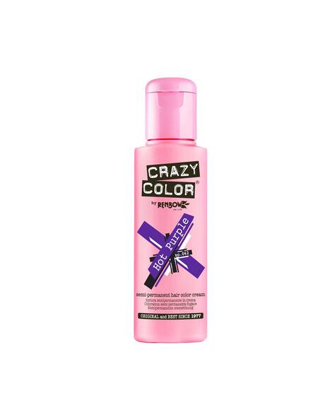 Crazy Color Semi Permanent Hair Color Cream - 62 Hot Purple