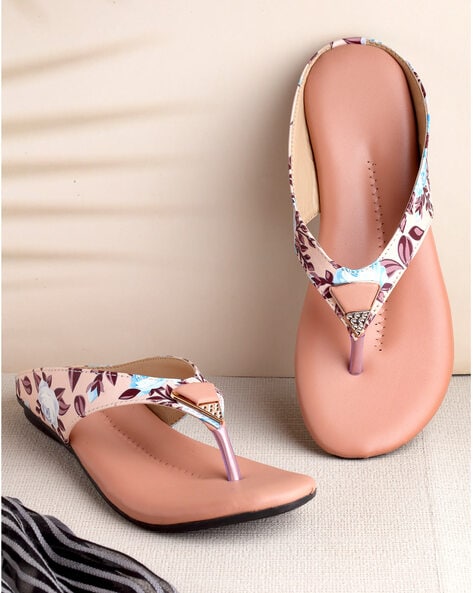 Colorblock Floral Decor Pointed Toe Sandals – LarosaStyle