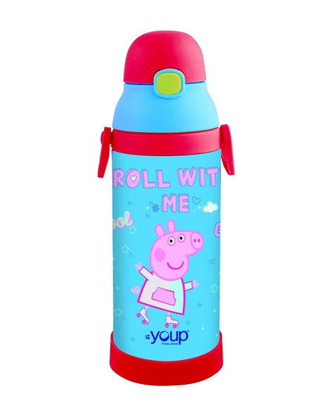 Peppa Pig Stainless Steel Flask Insulated Sipper Water Bottle for Boys Kids