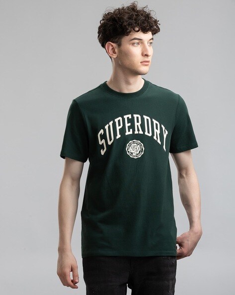 Vintage Varsity Print Crew-Neck T-Shirt