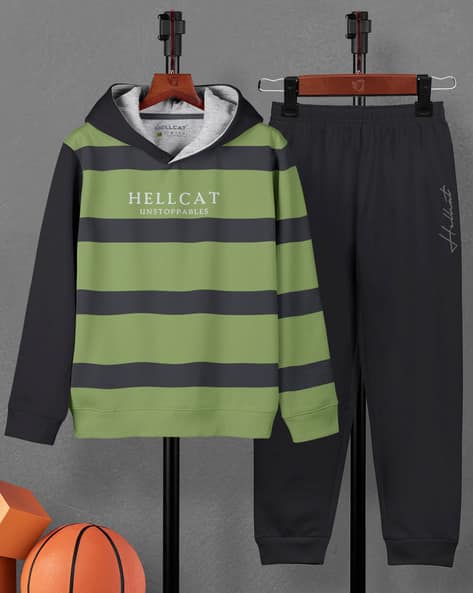 Hellcat Typographic Print  Pant & T-Shirt Set