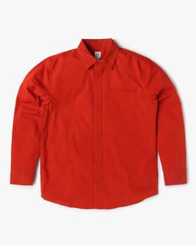 Relaxed Fit Shirt with Patch Pocket-image-4