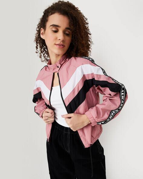 Zip-Closure Bomber Jacket