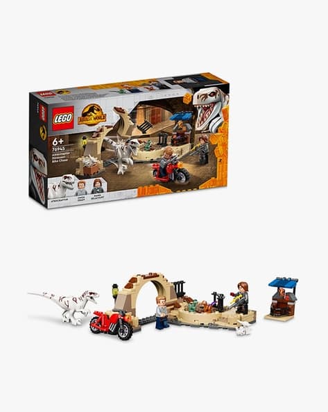 Unisex Jurassic World Atrociraptor Dinosaur Bike Chase Building Kit