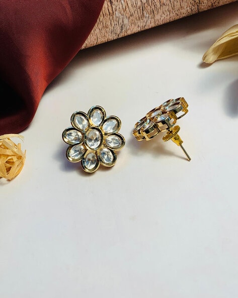 Gold Large Flower Earrings Women's Flower Gold Flower Pendant Earrings  Jewelry Gift Zhang Earrings Small Retro Pearl Earrings - Walmart.com