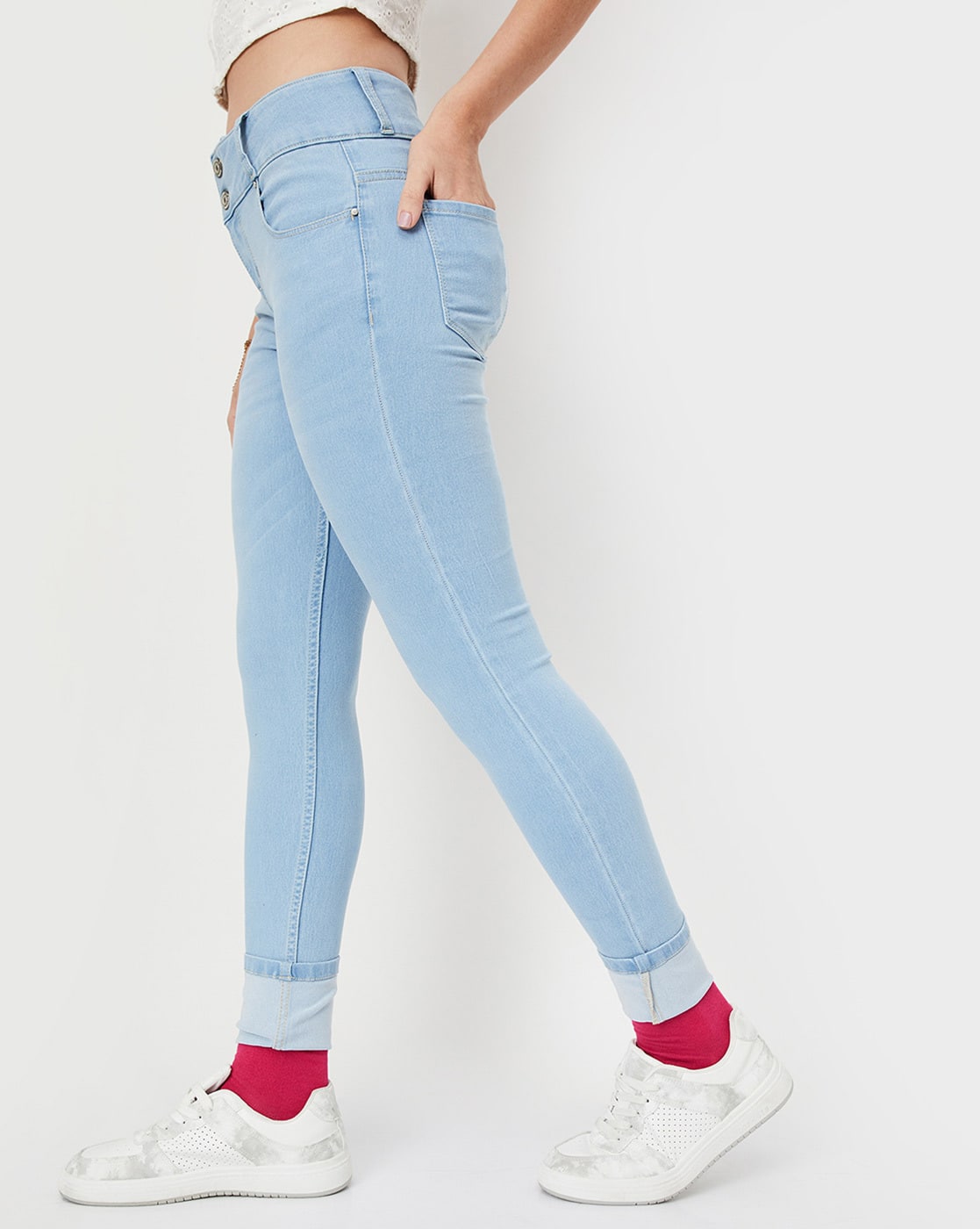 Denim Skinny Jeans Buy Blue Jeans Jeggings For Women By MAX Online