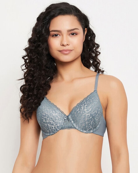 Buy Clovia Purple Solid Cotton Push-up Bra Online at Best Prices in