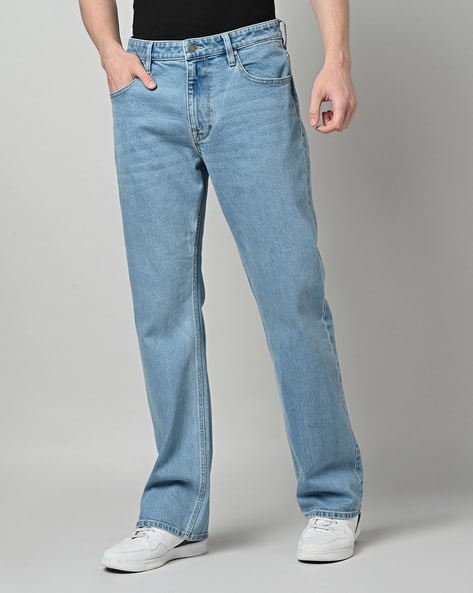 GUESS Men High-Rise Relaxed Fit Modern Boot Denim Jeans