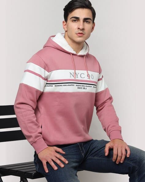 Buy Pink Sweatshirt Hoodies for Men by DUKE Online