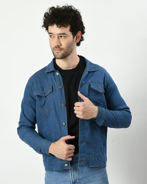 Buy Locomotive Black Denim Jacket for Men Online at Rs.1399 - Ketch