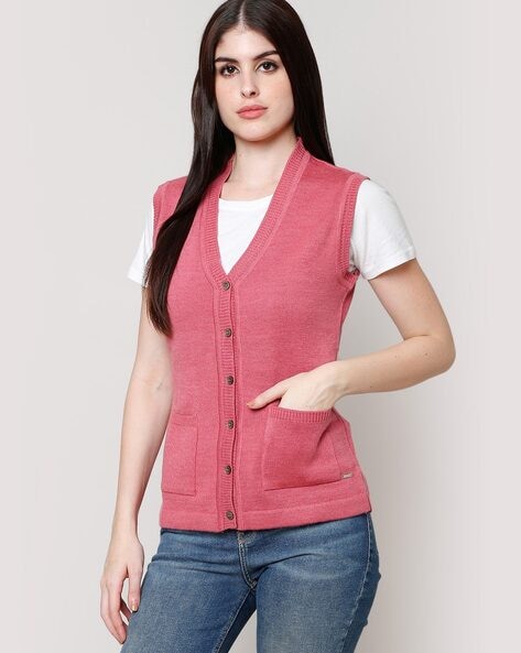 Buy Pink Sweaters Cardigans for Women by MONTE CARLO Online Ajio