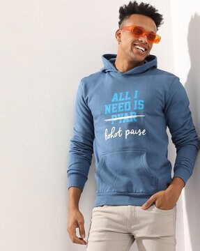 Buy Blue Sweatshirt Hoodies for Men by Campus Sutra Online