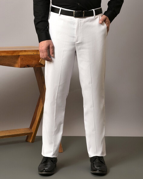 STRAIGHT FIT PANTS - White