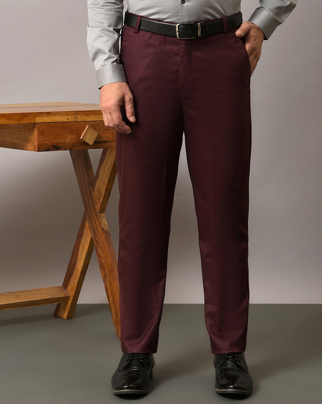 Buy Maroon Trousers & Pants for Men by hangup Online