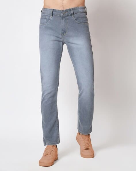 Buy Grey Jeans for Men by RAGZO Online