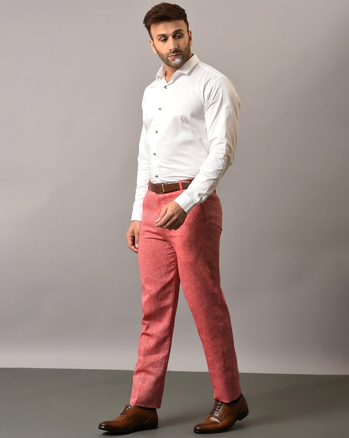 HERRINGBONE RELAXED-FIT CASHMERINO WOOL PANTS – SHOP MEROË