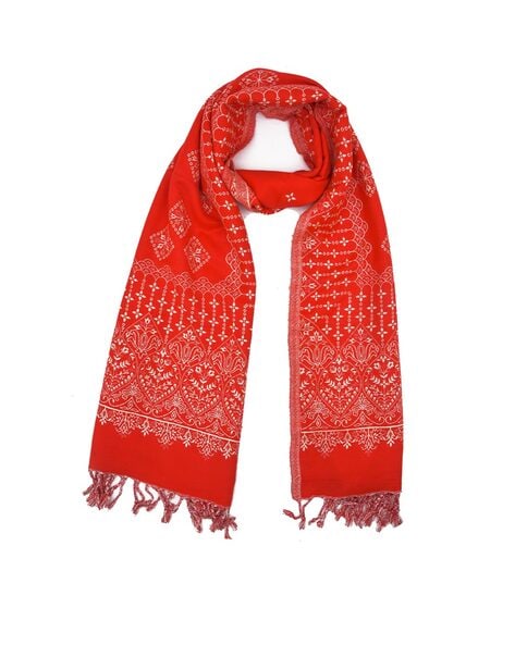 Printed Stole with Tassels Price in India