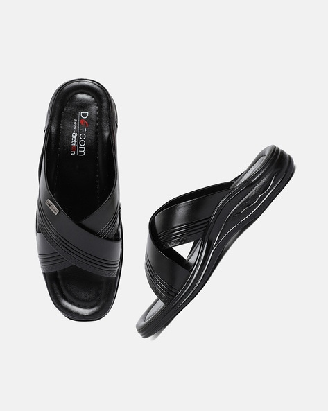 Buy Action Dotcom BANTU-01 Men's Black Synthetic Leather Slip-On Casual Sandal  Online at Best Prices in India - JioMart.