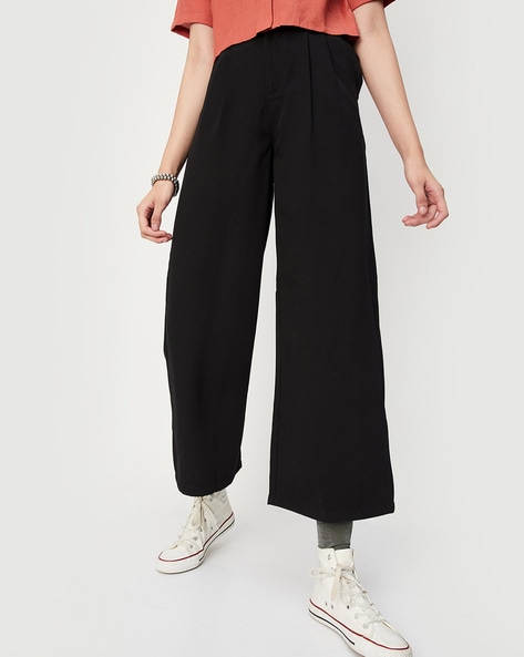 Buy Black Trousers & Pants for Women by max Online