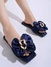 Buy Blue Flat Sandals for Women by Shoetopia Online