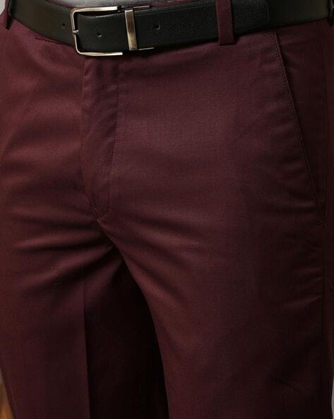 Burgundy Dress Pants with Brown Belt Outfits For Men (5 ideas & outfits) |  Lookastic