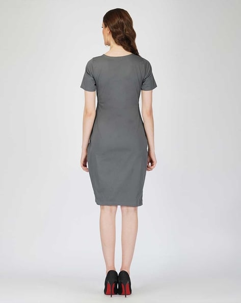 Gray sheath sale dress women's dresses