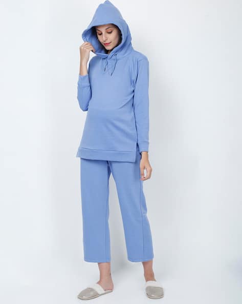 Heathered Hooded Nightwear Set