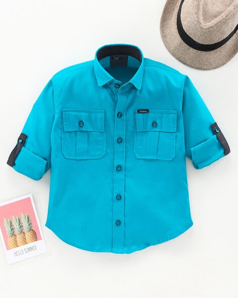 Buy Blue Shirts for Boys by DAPPER DUDES Online